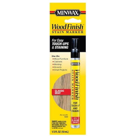 Minwax Minwax Wood Finish Stain Marker Semi-Transparent Classic Gray Touch-Up and Stain Marker 1/3 oz, PK6 635000000